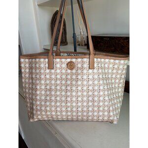 Tory Burch Ever-Ready Zip Beige Tote Bag